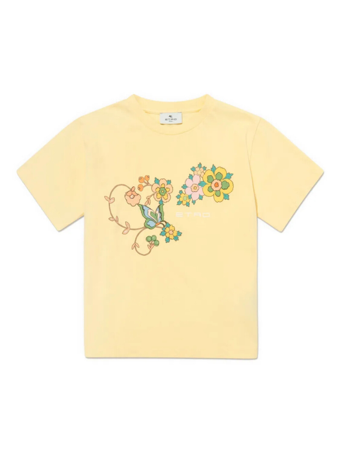

Футболка с цветочным принтом ETRO KIDS, желтый