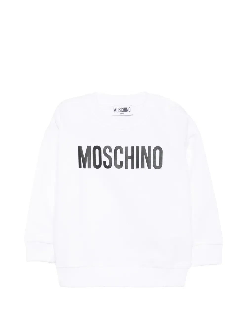 Толстовка с длинными рукавами Moschino Kids, белый