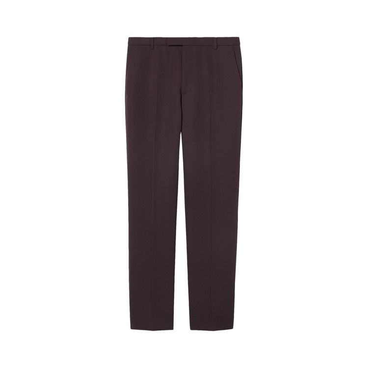 

Брюки Gucci Embroidered Wool Pant 'Dark Bordeaux', коричневый