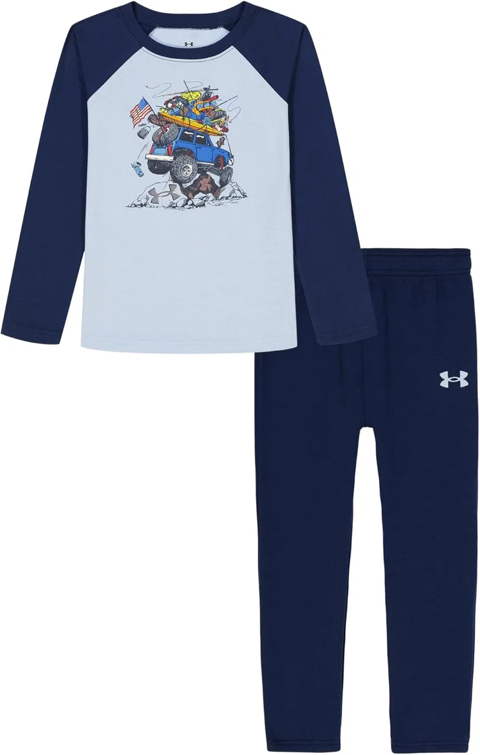 Спортивный костюм для мальчика, из флиса, Under Armour, 2 предмета, Blue Calm Rock