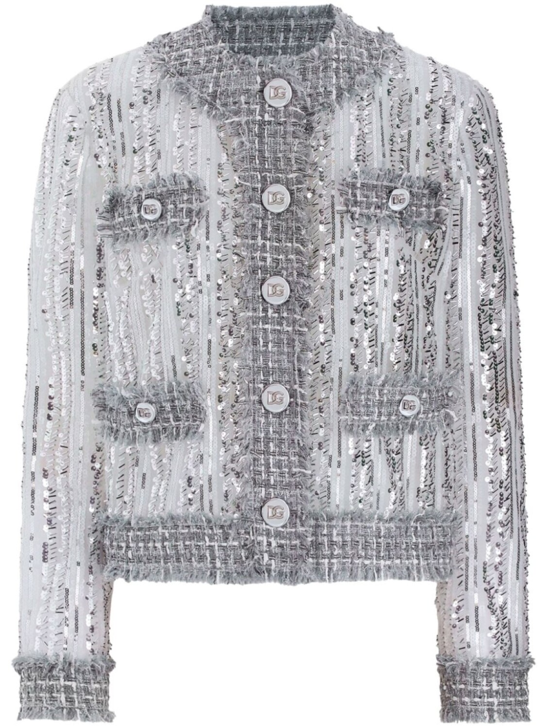 

Dolce & Gabbana жакет с пайетками, серебряный