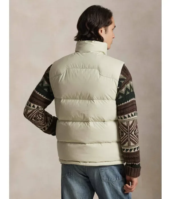 Пуховая куртка без рукавов regular fit Polo Ralph Lauren, бежевый — фото 3