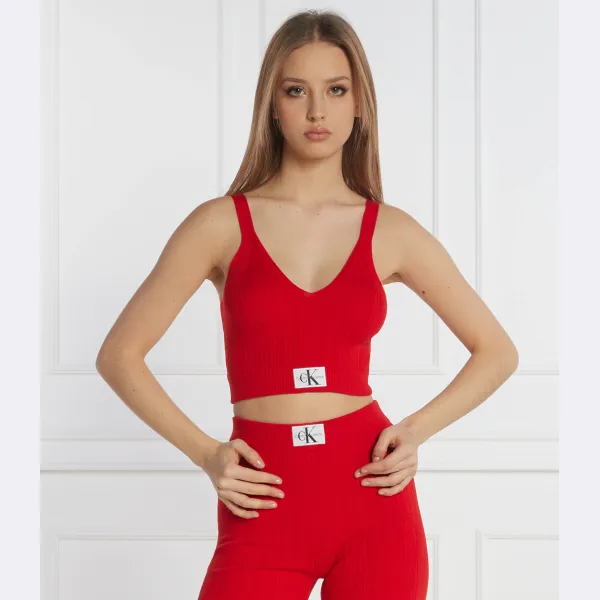 Укороченный топ Calvin Klein, красный — фото 2