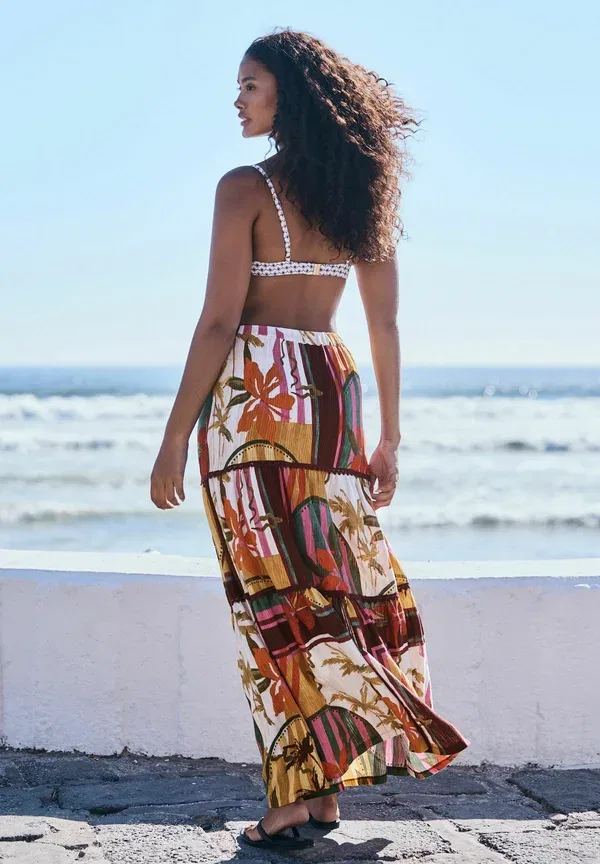 Юбка макси Next, red/yellow floral print, красный/желтый цветочный принт — фото 3