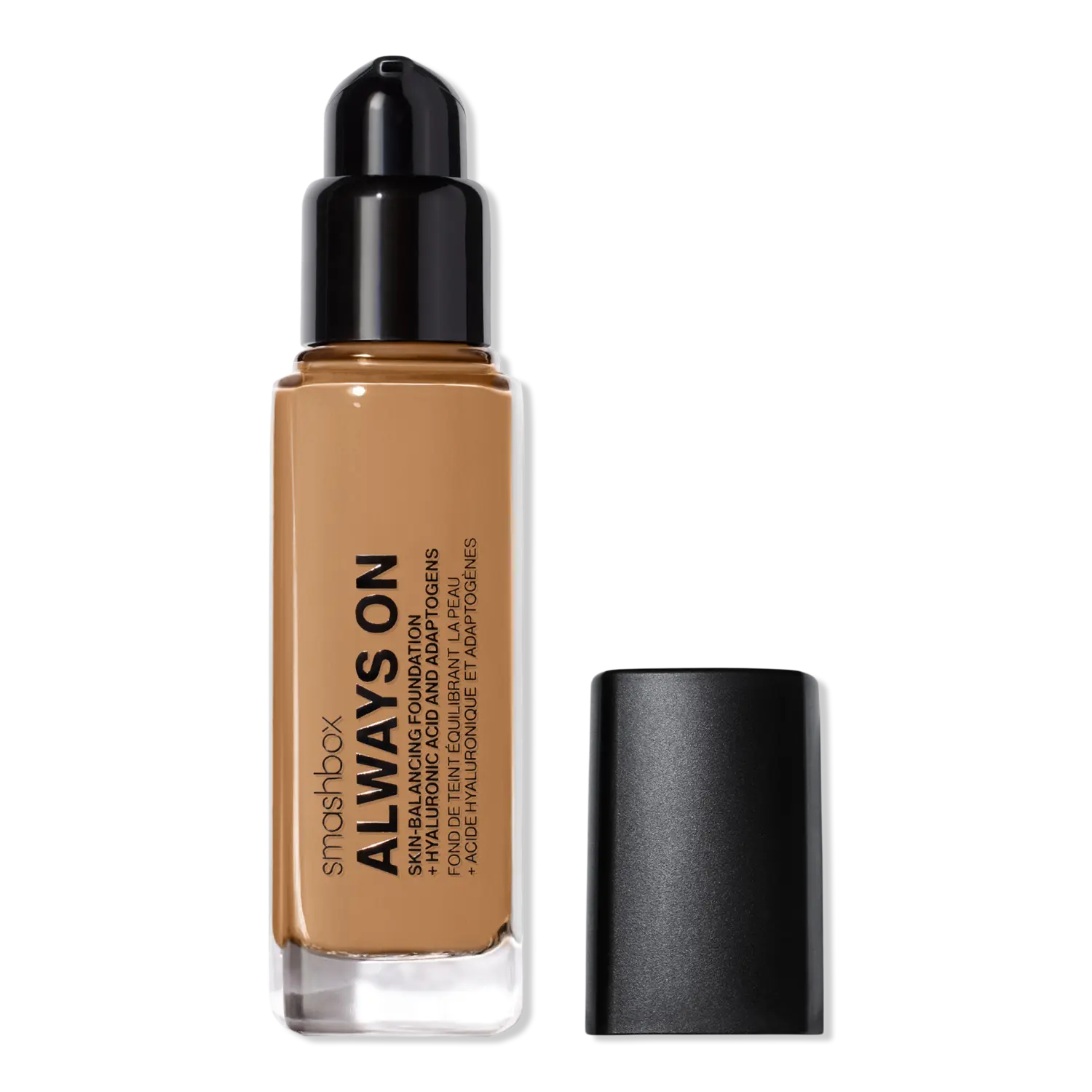 

Тональный крем Always On Skin-Balancing Foundation с гиалуроновой кислотой и адаптогенами. Smashbox, T10W (level-one tan with a warm undertone)