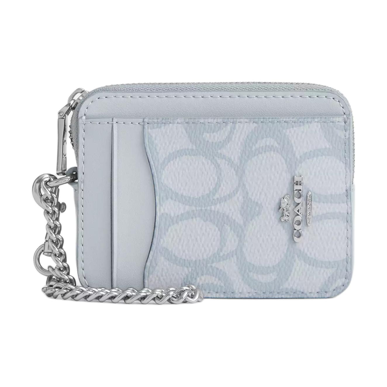 

COACH Мини картхолдер из прочного текстиля женский синий, Blue