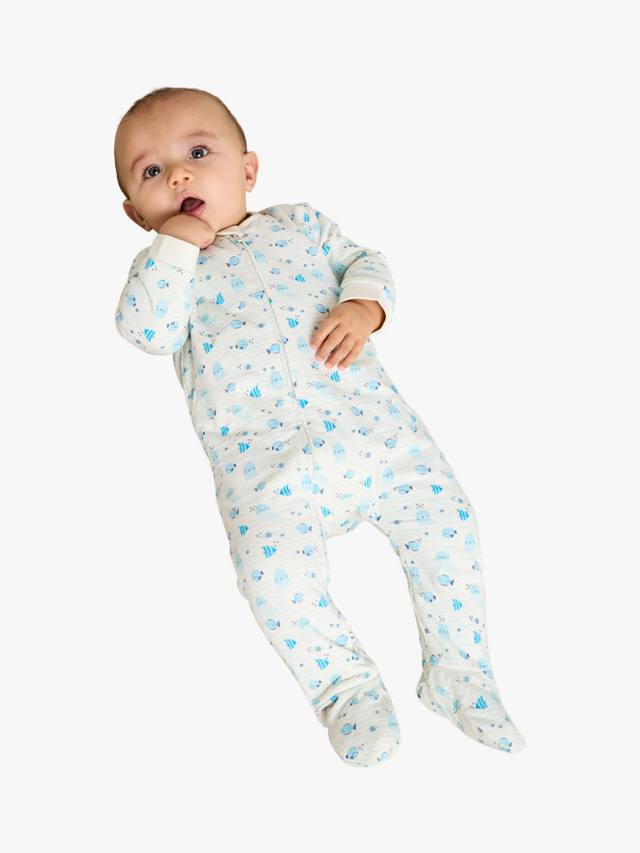 

Детский хлопчатобумажный ватный комбинезон для сна Mini Cuddles, синий