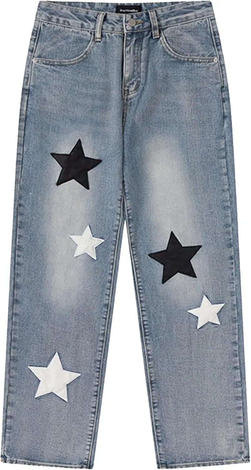 Джинсы мужские Y2K Star Pants, Light Blue — фото 4