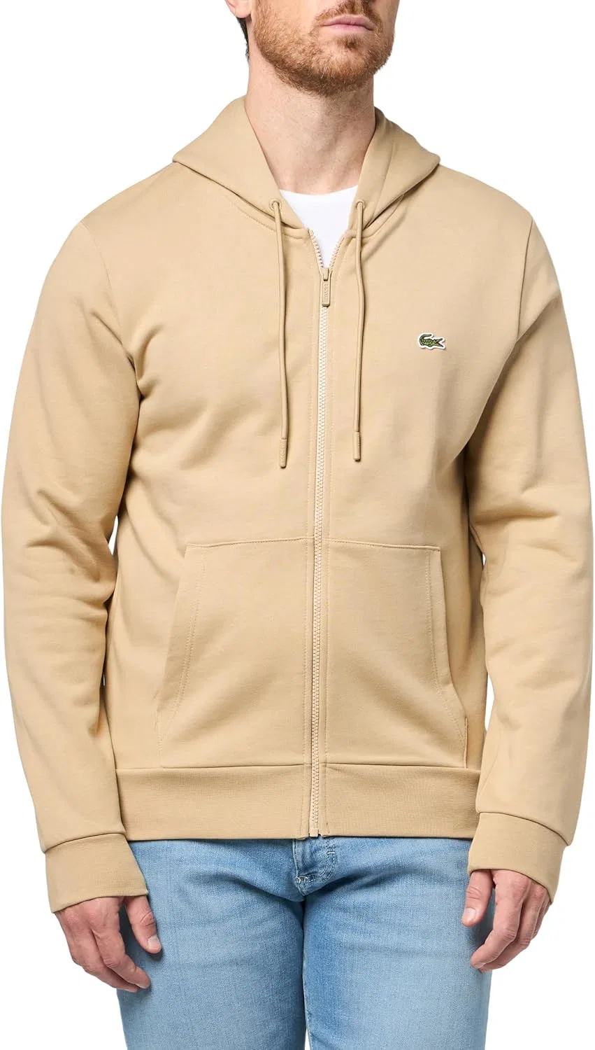 Толстовка на молнии Lacoste, хлопковый флис, Viennese