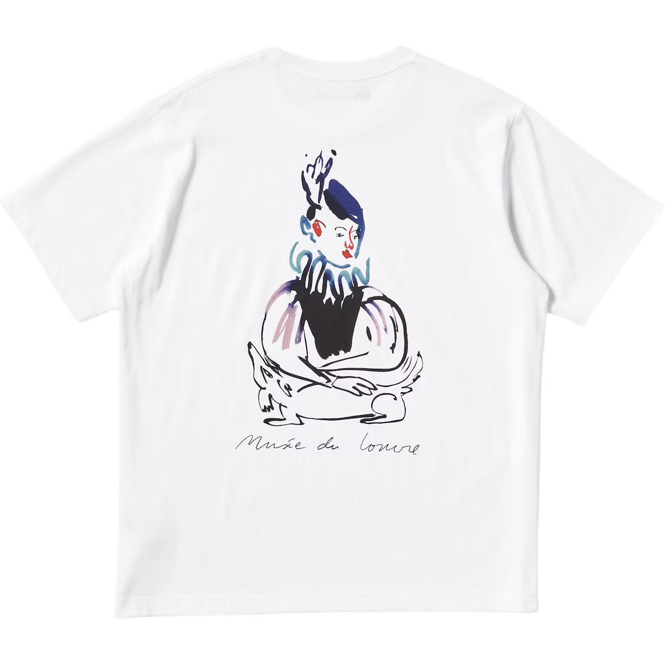 

UNIQLO Футболка унисекс белая Louvre X Camille Henrot, Белый, UNIQLO Футболка унисекс белая Louvre X Camille Henrot