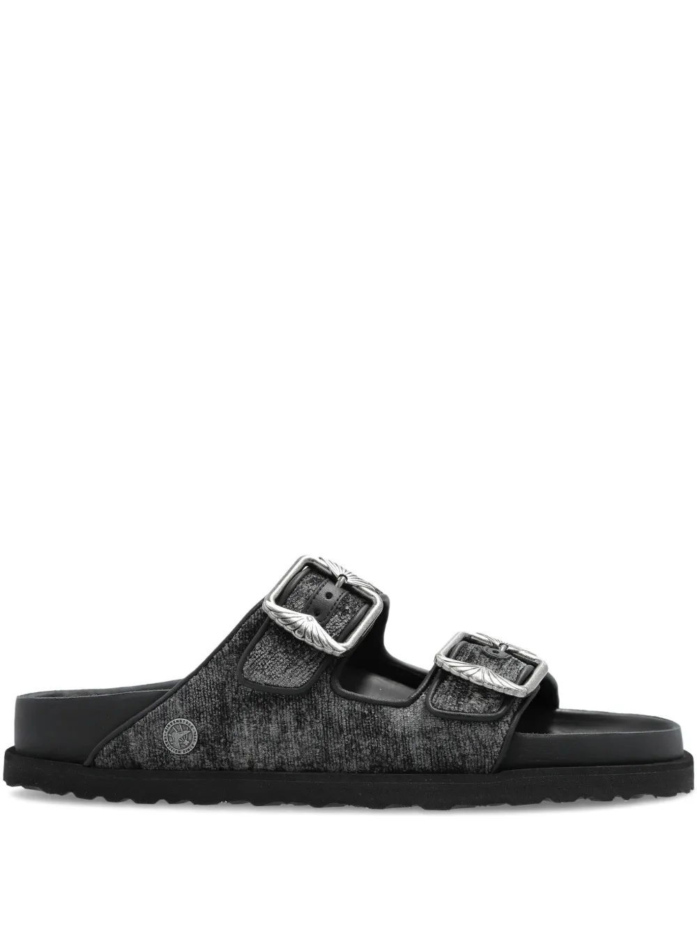 Бархатные сандалии Arizona Birkenstock, черный