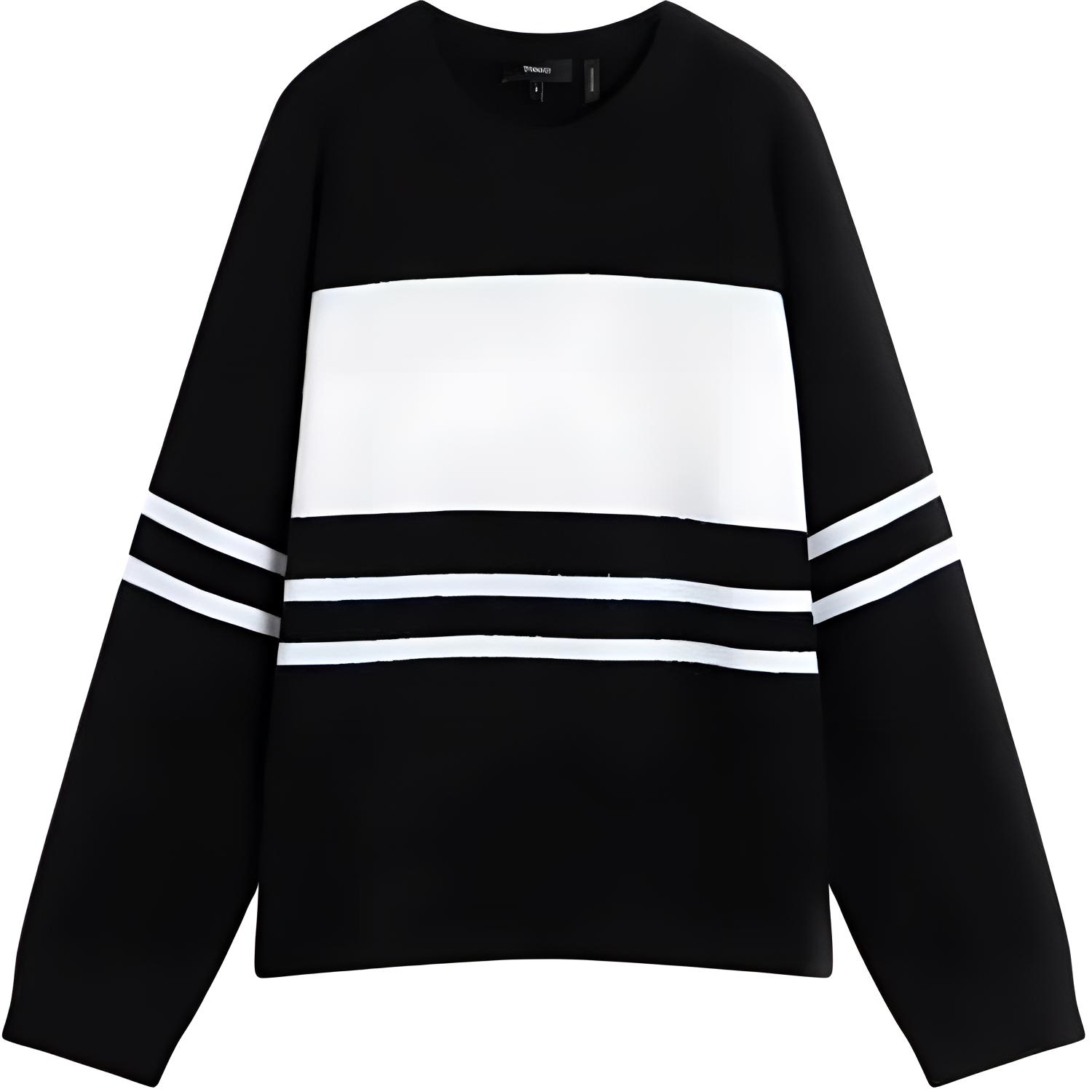 

Свитер с цветными блоками THEORY, Черный/Бежевый Белый