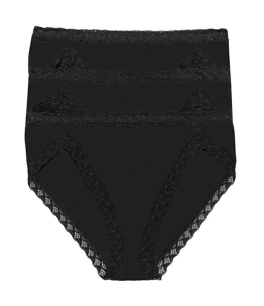 

Эластичные трусики французского кроя Natori Bliss, комплект из 3 шт., черный