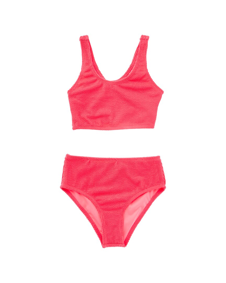 

Beach Lingo 2pc Бралетт и плавки с высокой талией, розовый