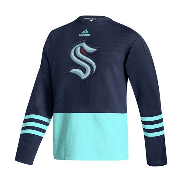 Мужской свитшот aeroready с логотипом seattle kraken в цвете deep sea blue Adidas — фото 3