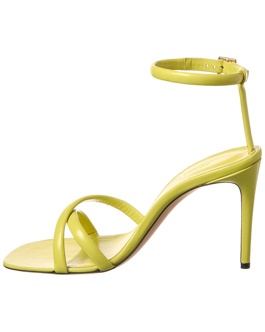 Victoria Beckham Leather Sandal, желтый — фото 2