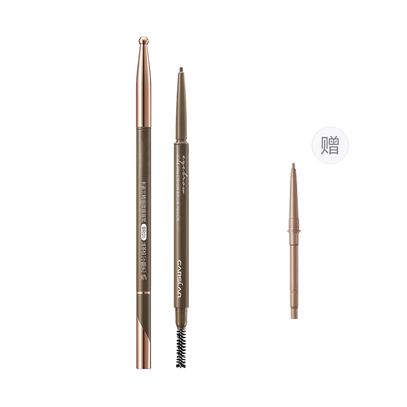 

Тонкий микрорезной карандаш для бровей с 3D-эффектом, 1 упаковка, двойной стержень, четкое определение, водостойкий, не выцветает Carslan