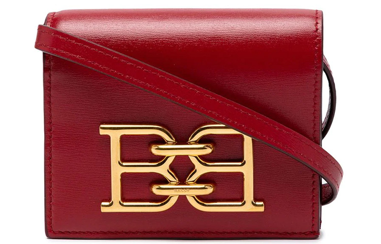 

BALLY Кожаная мини сумка через плечо женская красная