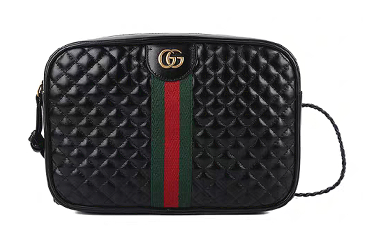 

GUCCI Кожаная сумка через плечо с ромбовидным узором