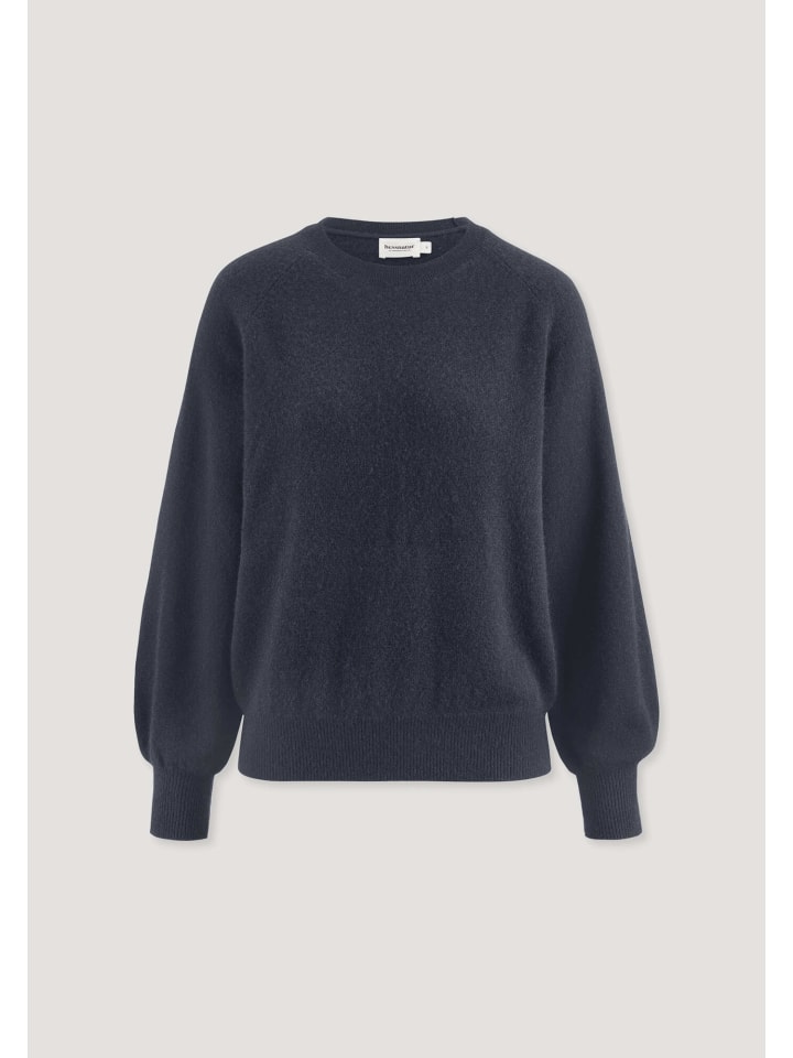 

Вязаный пуловер Hessnatur Relaxed BETTER RECYCLING из чистого кашемира темно-синего цвета