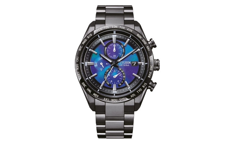 

CITIZEN Часы Attesa Series Solar Quartz Movement Super Titanium Strap Watch Men's Watch Blue Dial AT8285 68Z, Blue Dial