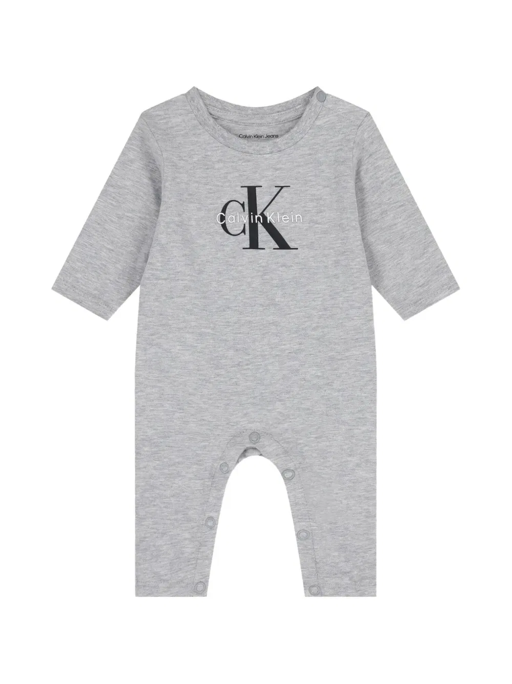 Комплект комбинезона с логотипом для новорожденного Calvin Klein Kids, серый — фото 4
