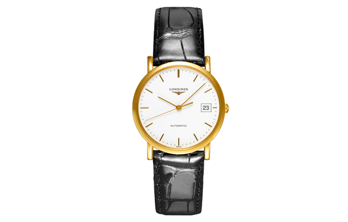 

LONGINES Часы Magnificent Collection Automatic Mechanical Movement Men's Watch 34.5mm White Dial 18K Rose Gold Watch Case