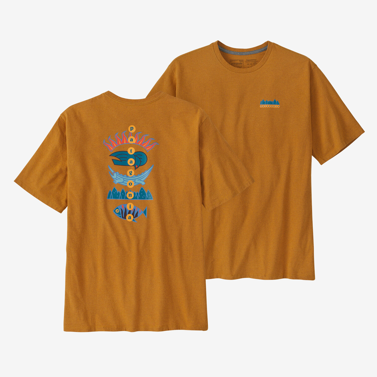 

Мужская футболка Fitz Roy Wild Responsibili Patagonia, цвет Dried Mango