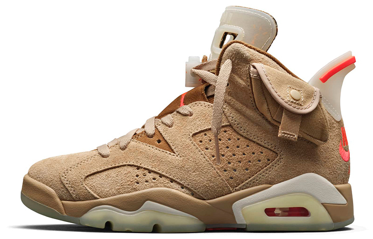 

Jordan 6 пар кроссовок Retro Travis Scott British Khaki