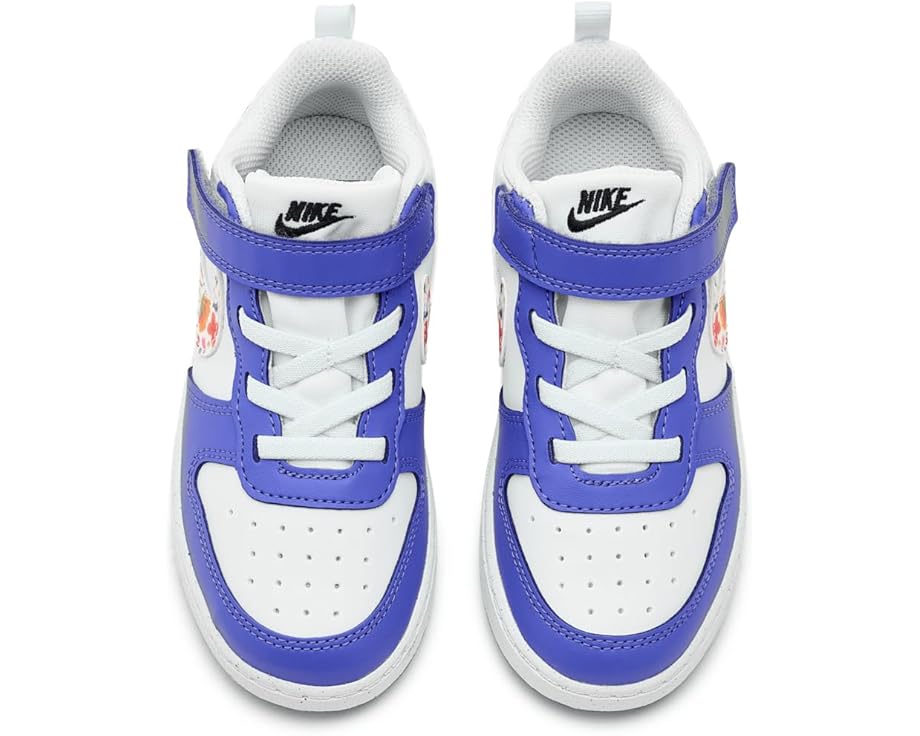 Детские кроссовки Nike Kids Court Borough Low Fl (Toddler), White/White/Sapphire/Black — фото 2