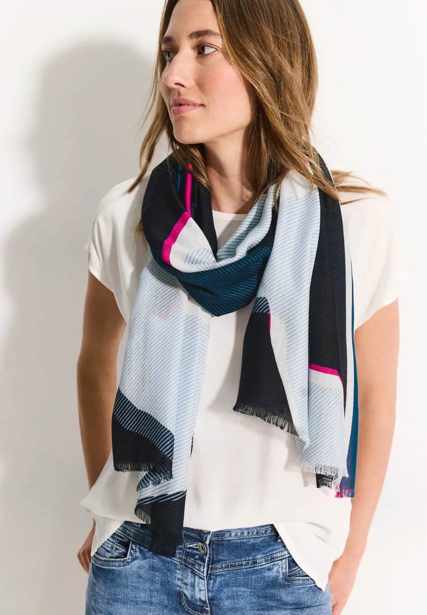 

Шарф Cecil с принтом по всей поверхности, синий