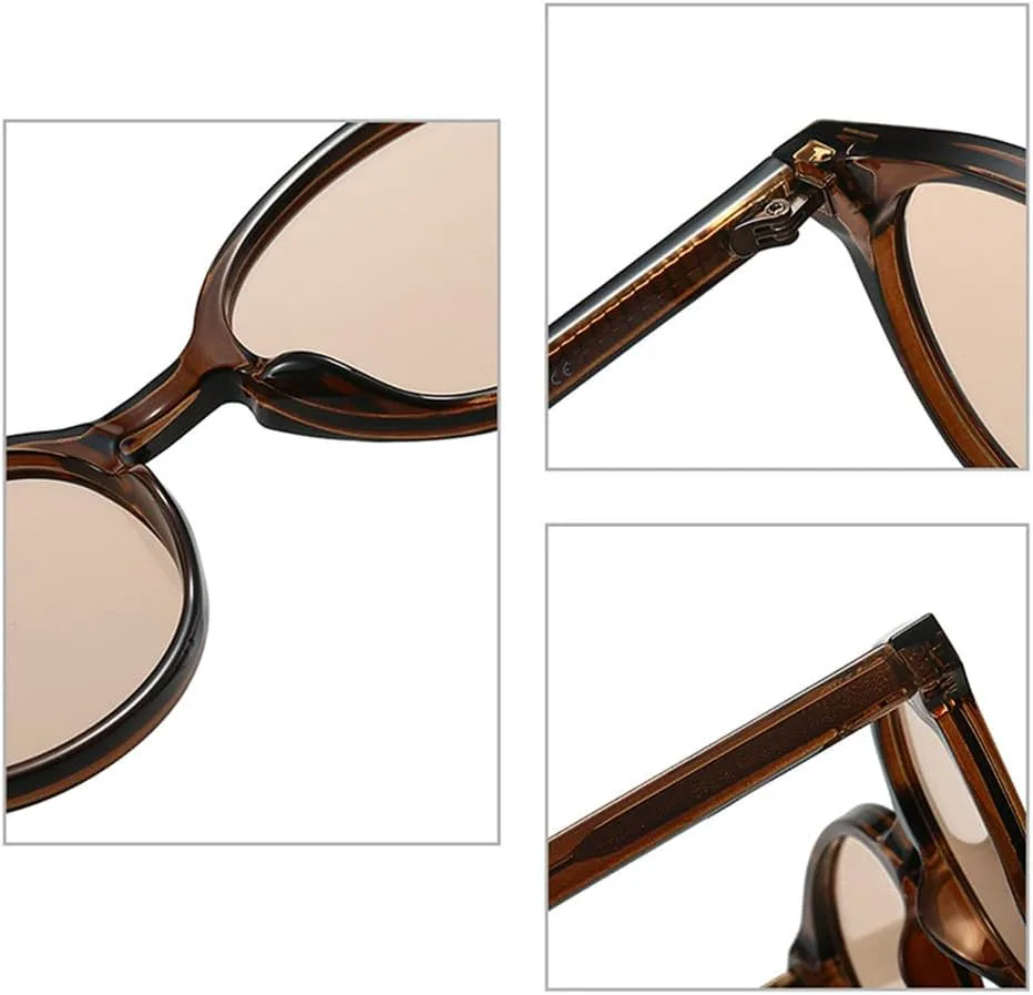 

Солнцезащитные очки UV400 с круглыми заклепками в стиле панк для женщин и мужчин, для бега и занятий спортом на открытом воздухе UYPTK, Black Blue Yellow