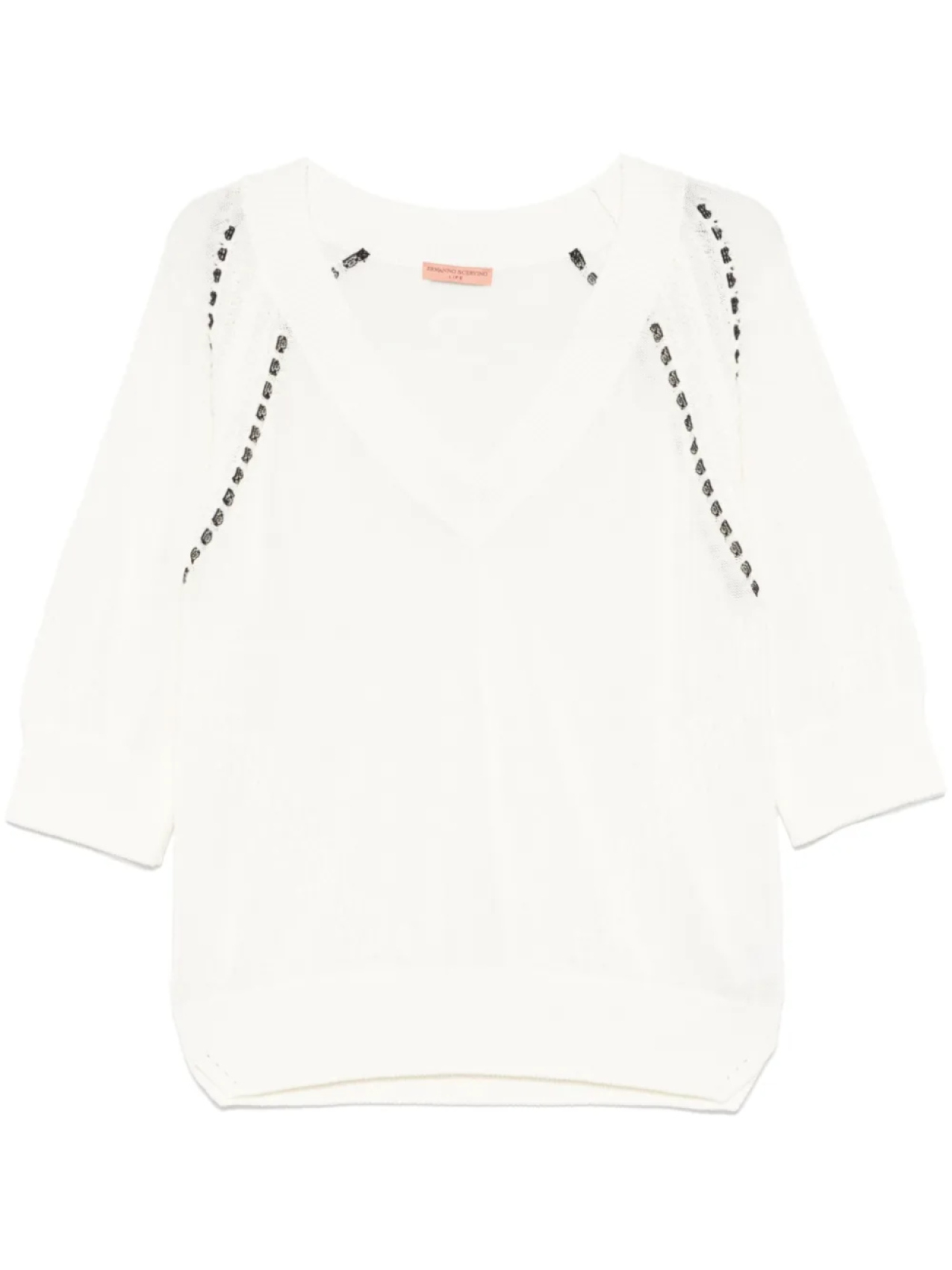 

Свитер с V-образным вырезом Ermanno Scervino, белый