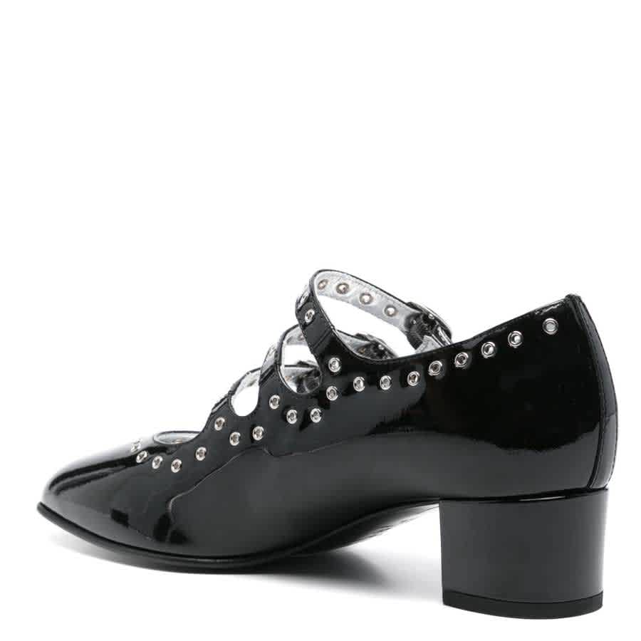 Туфли Carel Ladies Mary Jane из черной лакированной кожи с люверсами — фото 2