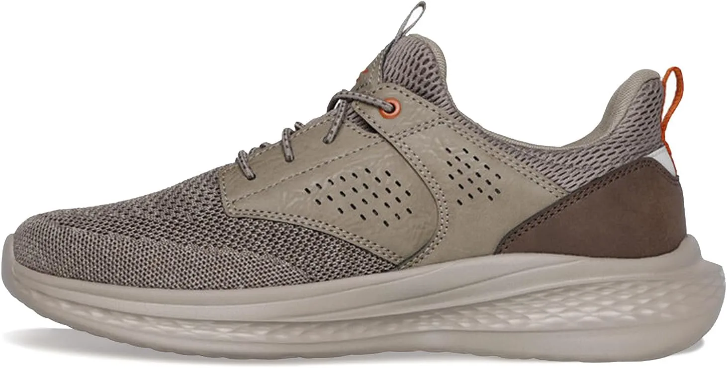 Мужские кроссовки Skechers Streetwear Slade - Breyer с вязаной сеткой, шнуровкой-банджи и четвертной вставкой, без шнурков — фото 2