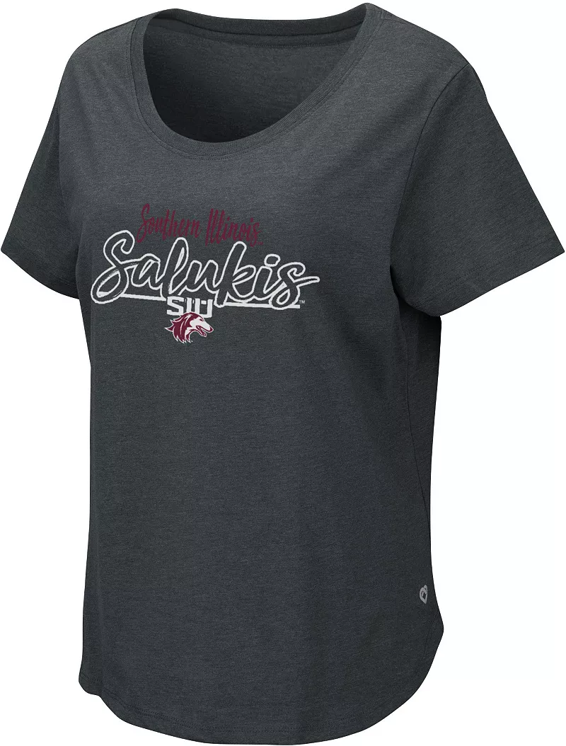 

Женская черная футболка Colosseum Southern Illinois Salukis