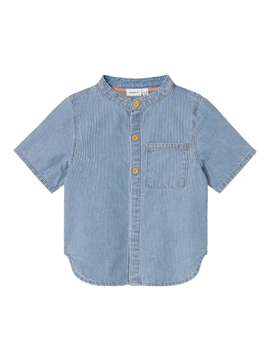 

Топ NAME IT Regular fit Button Up, синий