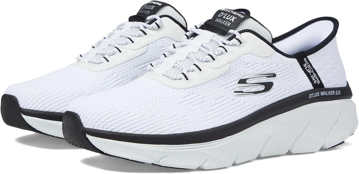 Мужские кроссовки Skechers D'lux Walker 2.0 Reelertrainers, White Black — фото 2