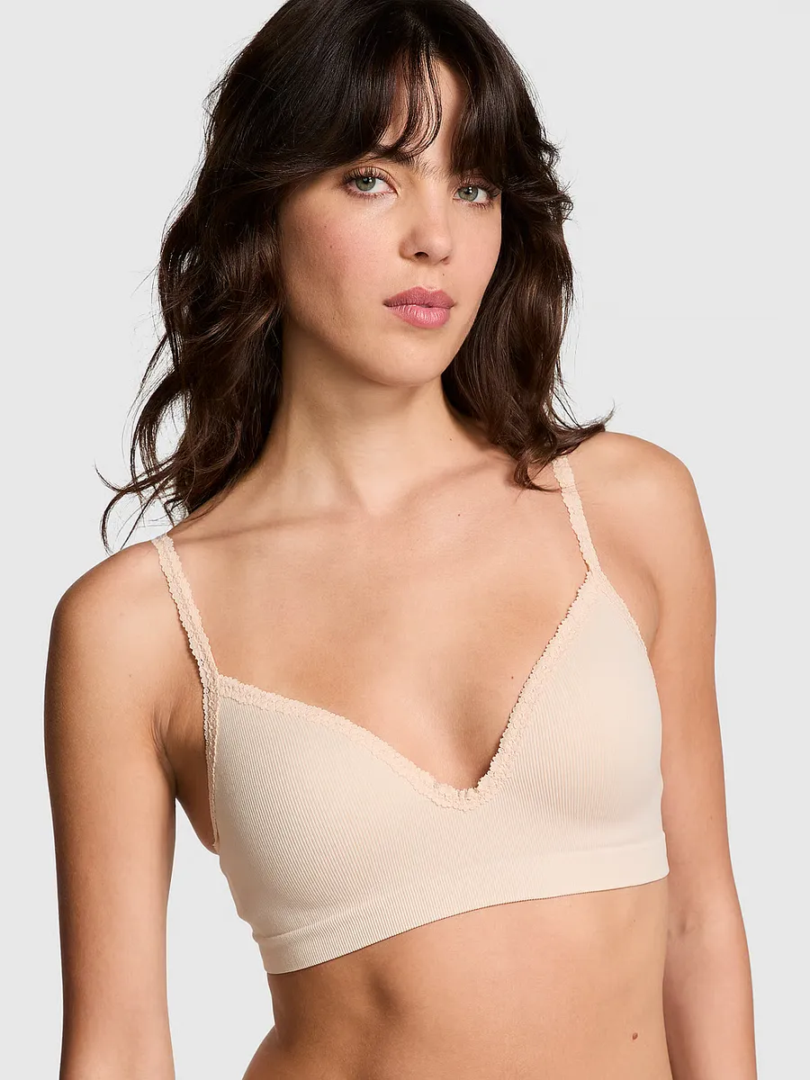

Бесшовные пуш-ап с беспроводной связью Pink Bralettes & Bra Tops, цвет Marzipan