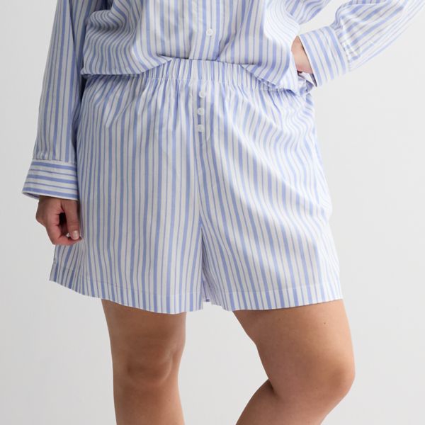 

Тканые раздельные шорты для сна больших размеров Sonoma Goods For Life, цвет blue white stripe
