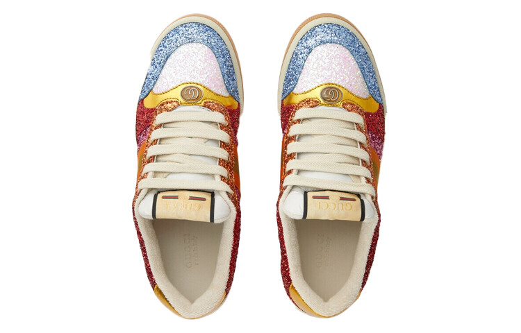 Кроссовки женские Gucci Screener Glitter-Embellished, многоцветный — фото 4