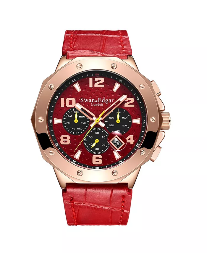 

Часы SE1491 Swan & Edgar Hand Assembled Defence Timer Automatic Rose Red Swan and Edgar, красный