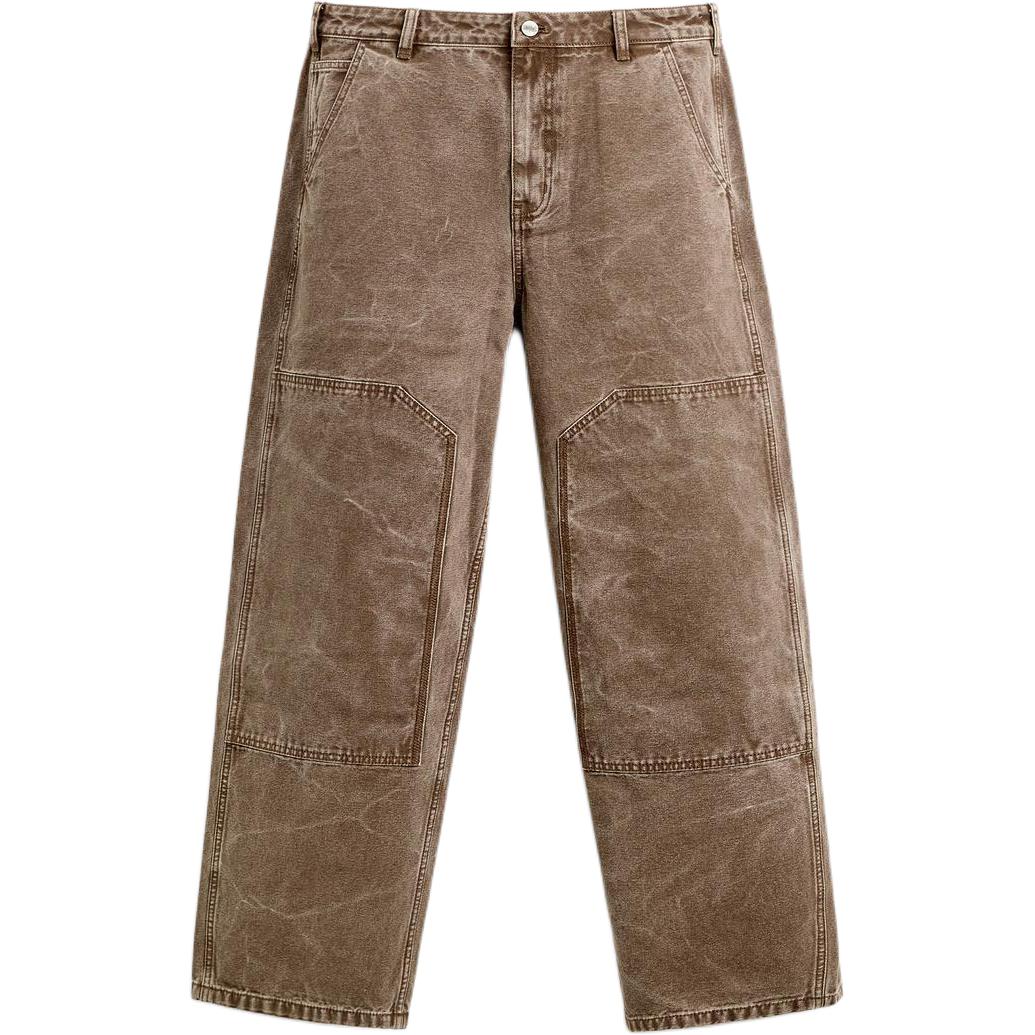 

ZARA Повседневные брюки мужские коричневые