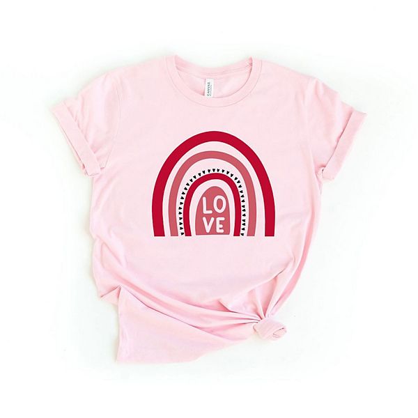 

Футболка Love rainbow с коротким рукавом Simply Sage Market, Pink