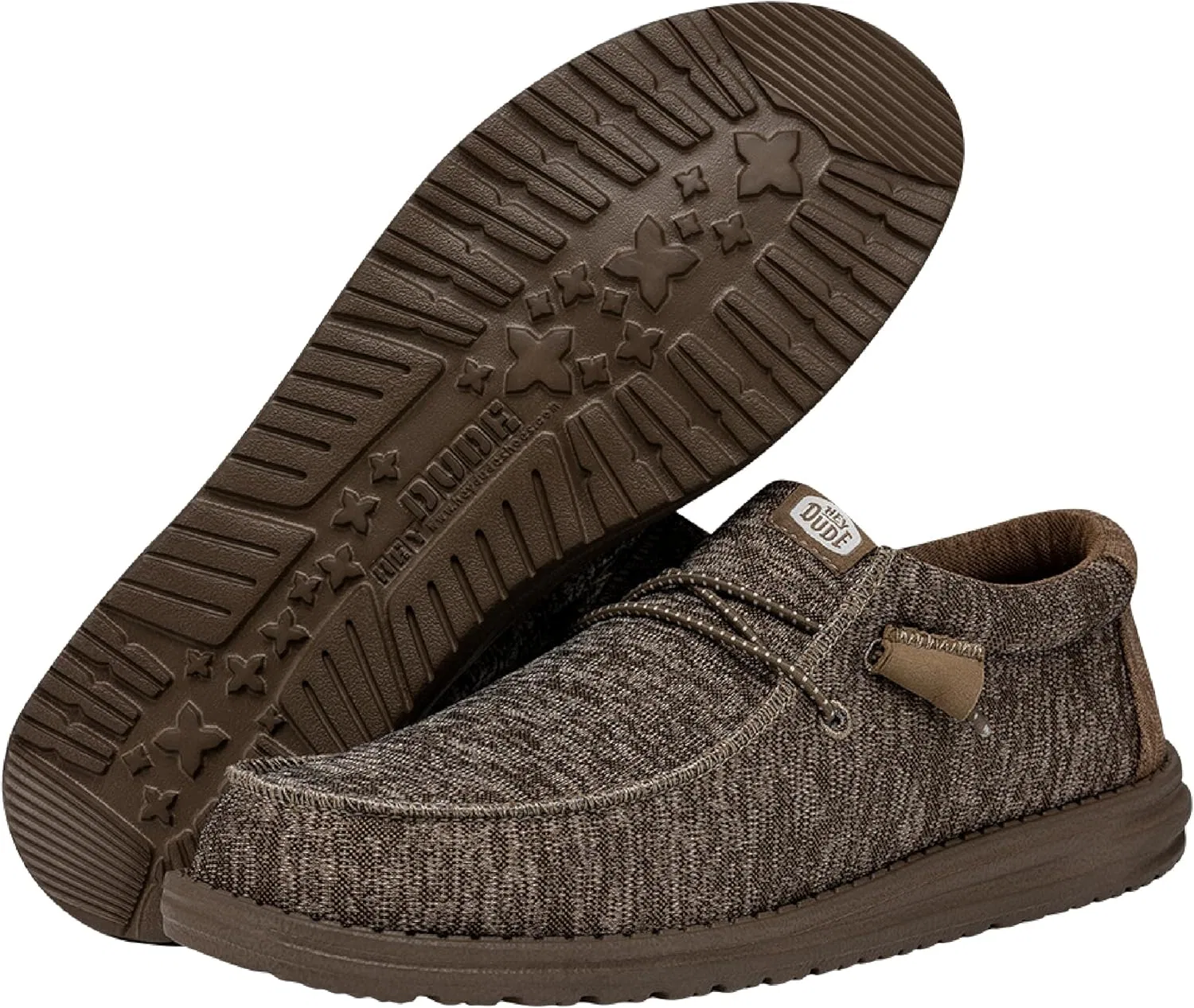 HEYDUDE - Мужские спортивные вязаные туфли Wally Sport - Слипоны - Мокасины, Tan — фото 4