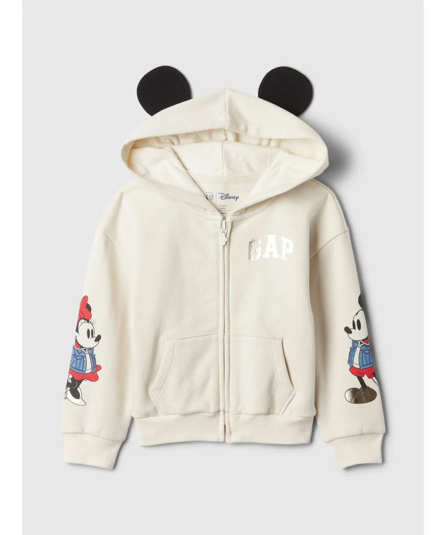 (K)babyGap Disney Vintage Soft 3D Hoodie GAP, IVORY_FROST
