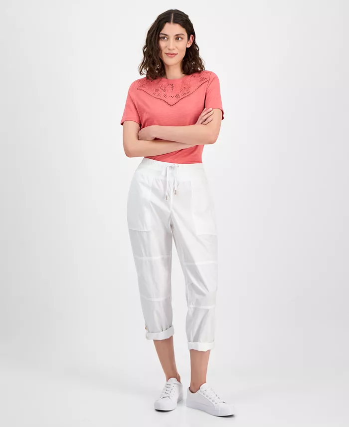 

Женские хлопковые брюки с отворотами Utility Nautica Jeans, белый