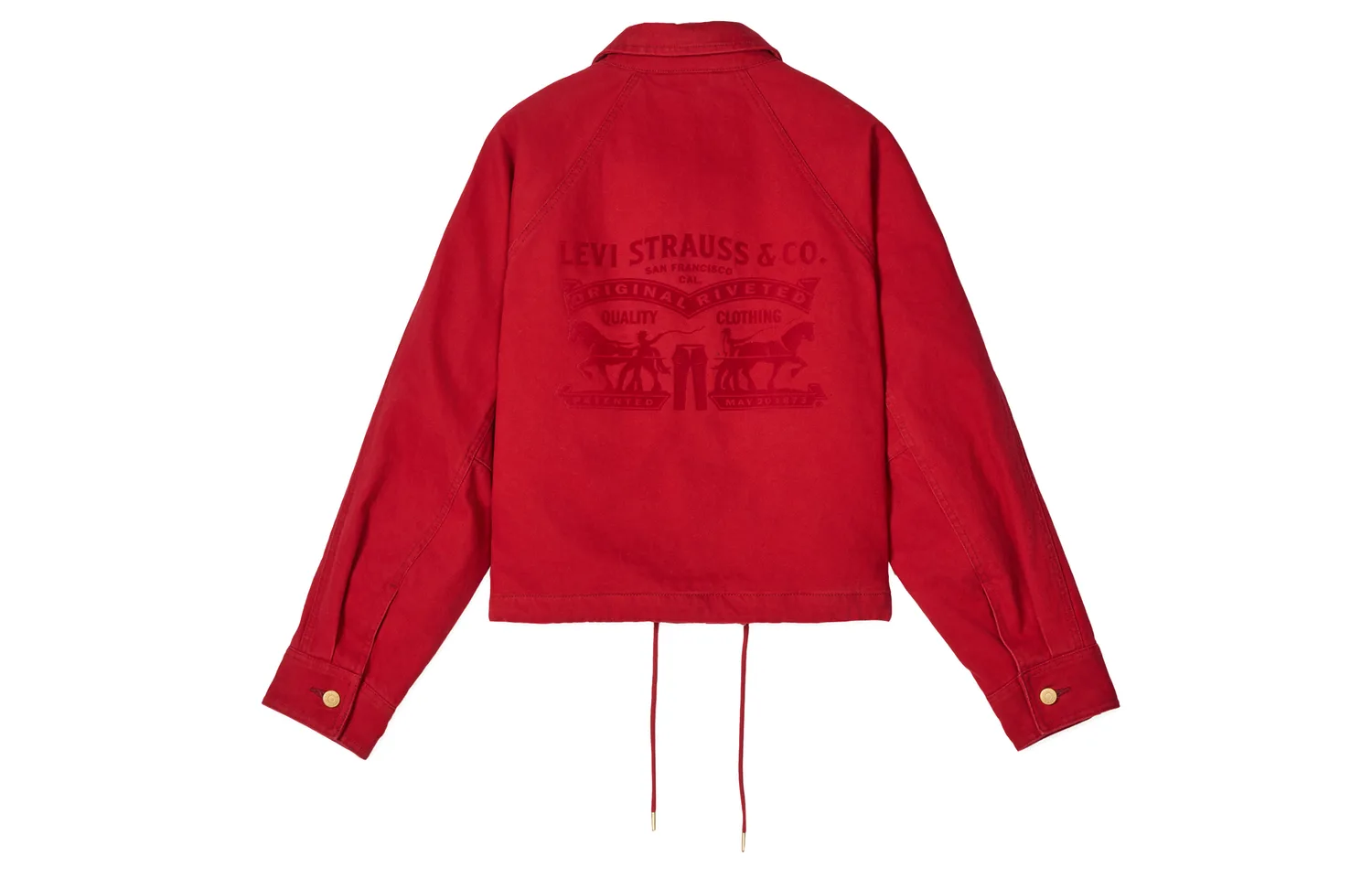 Levis Куртка Year Of The Horse Limited Collection женская с красным лацканом утепленная — фото 3