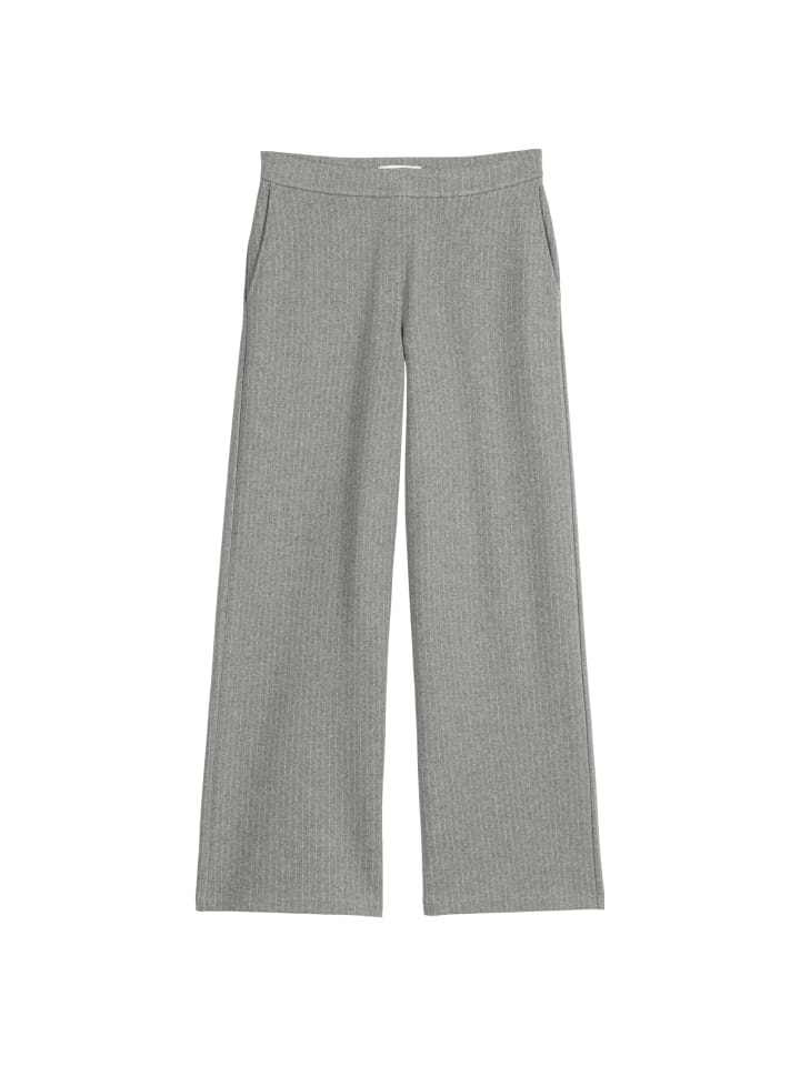 

Трикотажные брюки в тонкую полоску, свободного кроя, светло-серого цвета Marc O'Polo