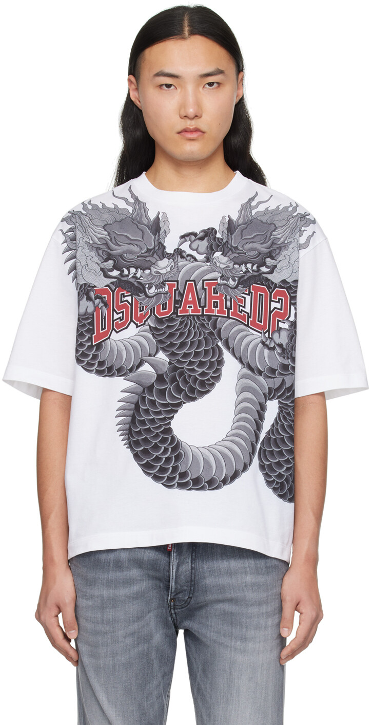 

Белая футболка свободного кроя Dsquared2, цвет White